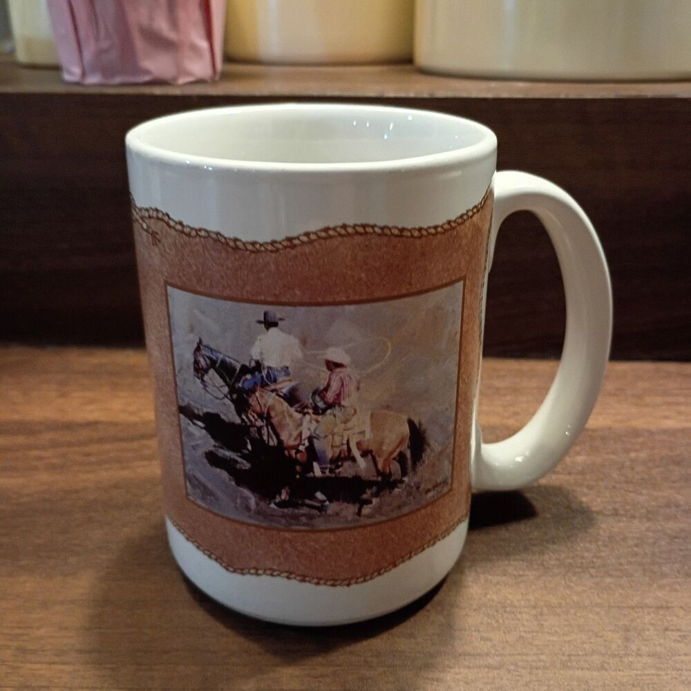 Team Ropers by Oleg Stavrowaky coffee mug